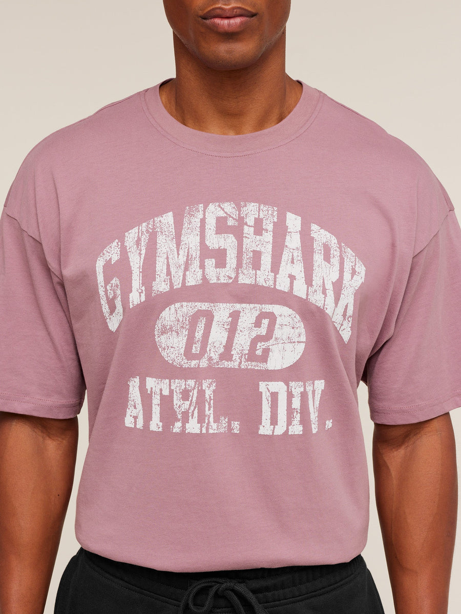 Gymshark Athletic Division Graphic T-Shirt — Calm Pink — 5