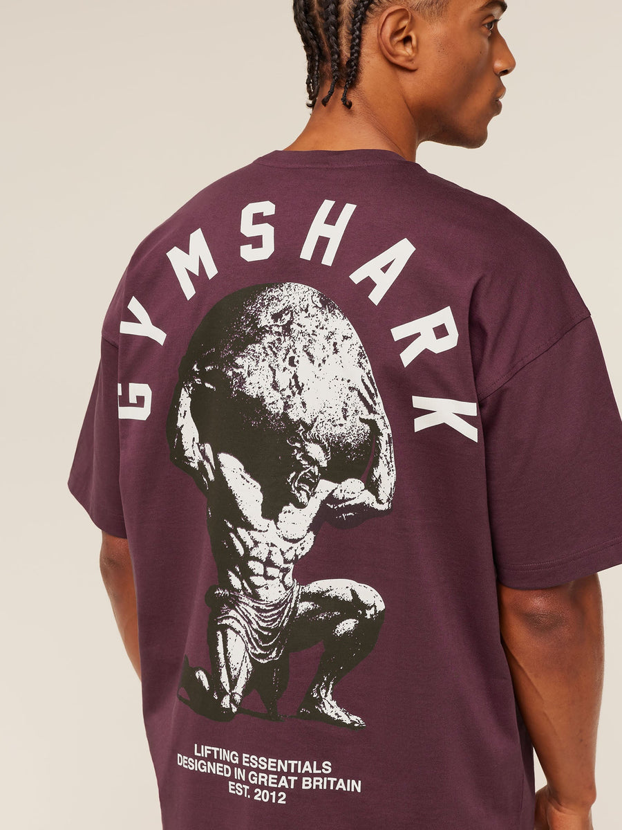 Gymshark Atlas T-Shirt — Impact Burgundy — 6