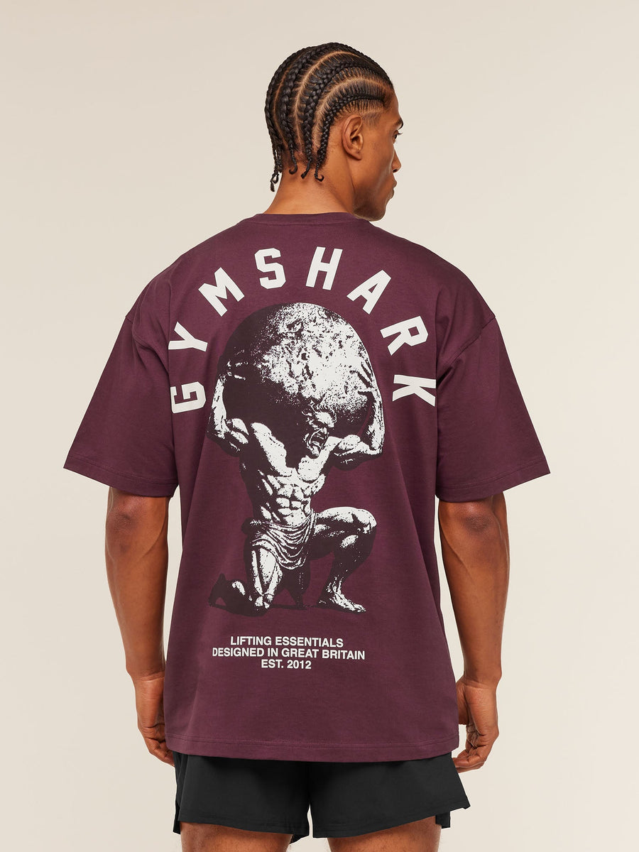 Gymshark Atlas T-Shirt — Impact Burgundy — 1