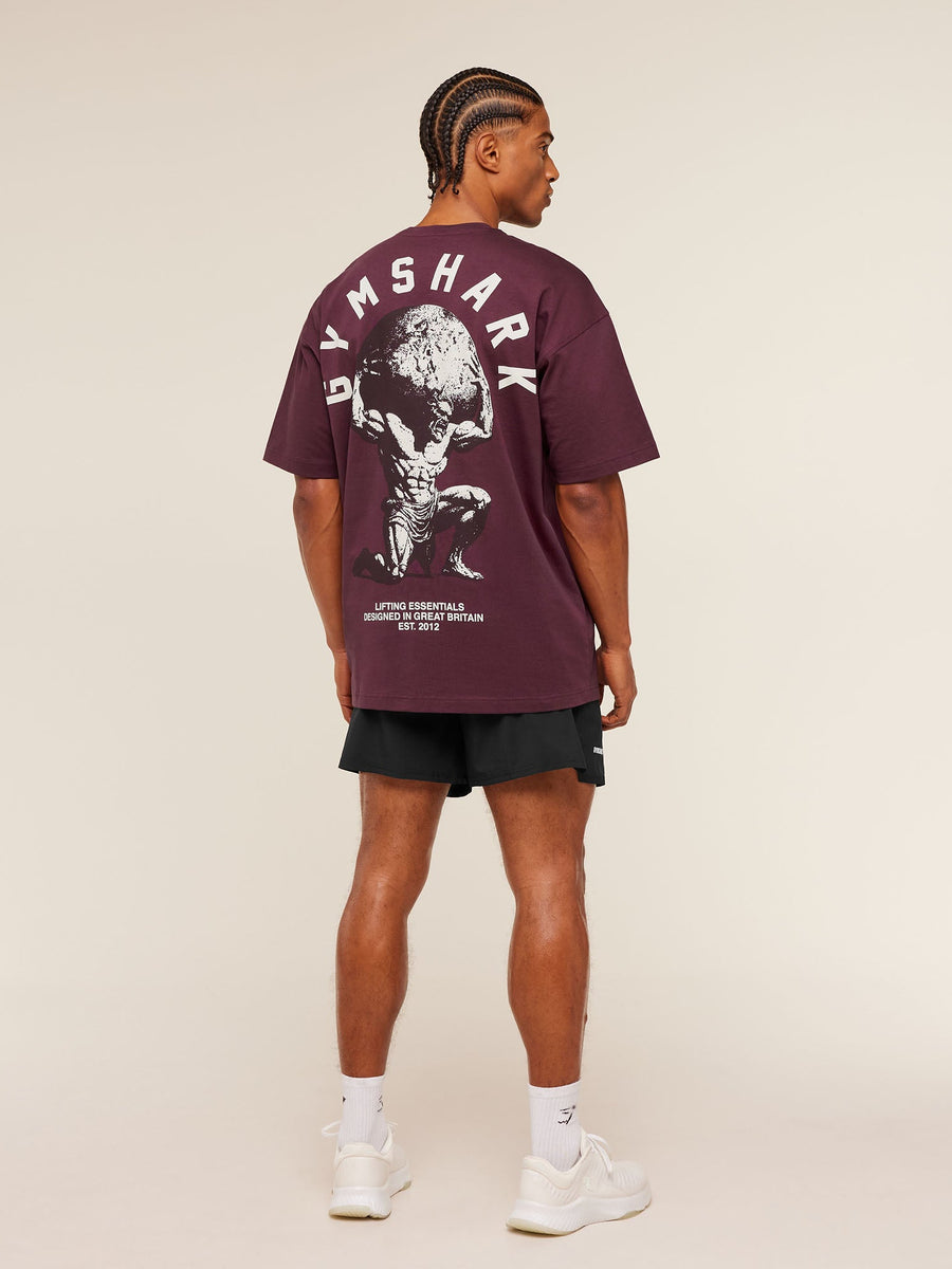 Gymshark Atlas T-Shirt — Impact Burgundy — 4