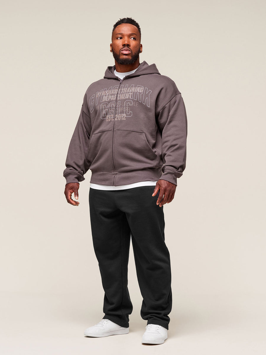 Gymshark Authentic Apparel Zip Up Hoodie — Brushed Purple — 4
