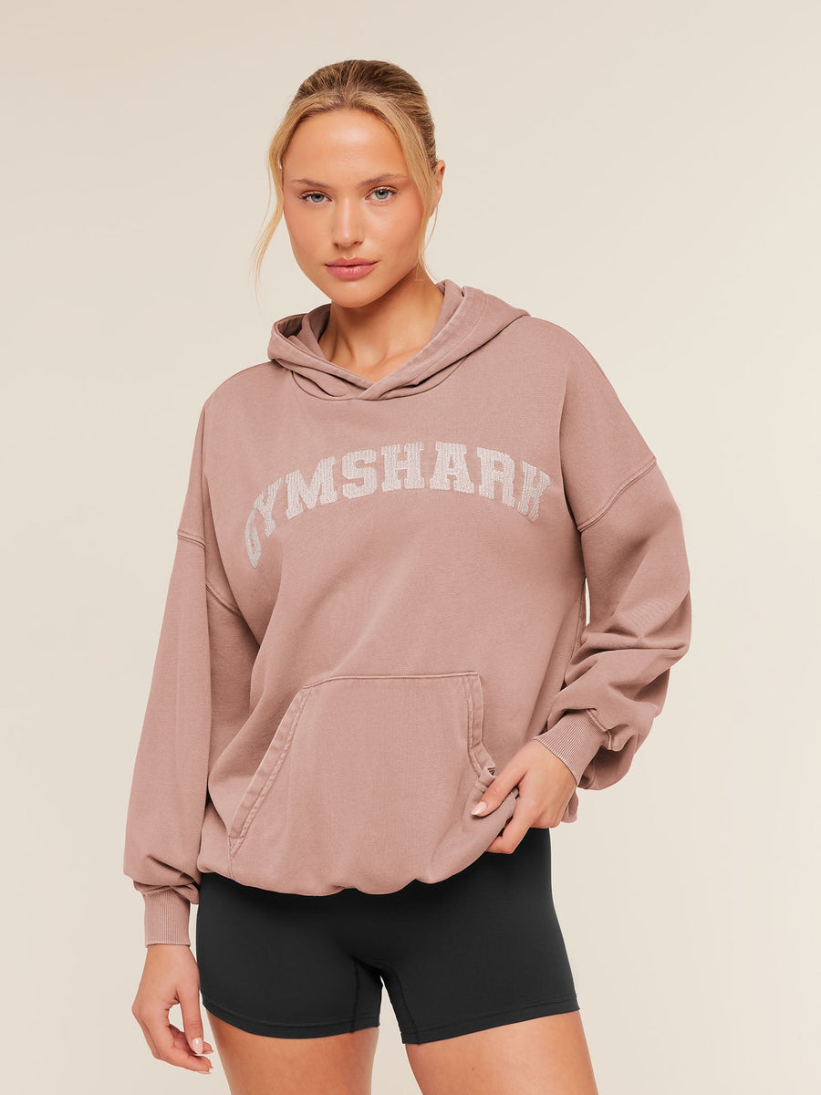 Gymshark Chainstitch Graphic Hoodie — Chestnut Pink/Wash — 1