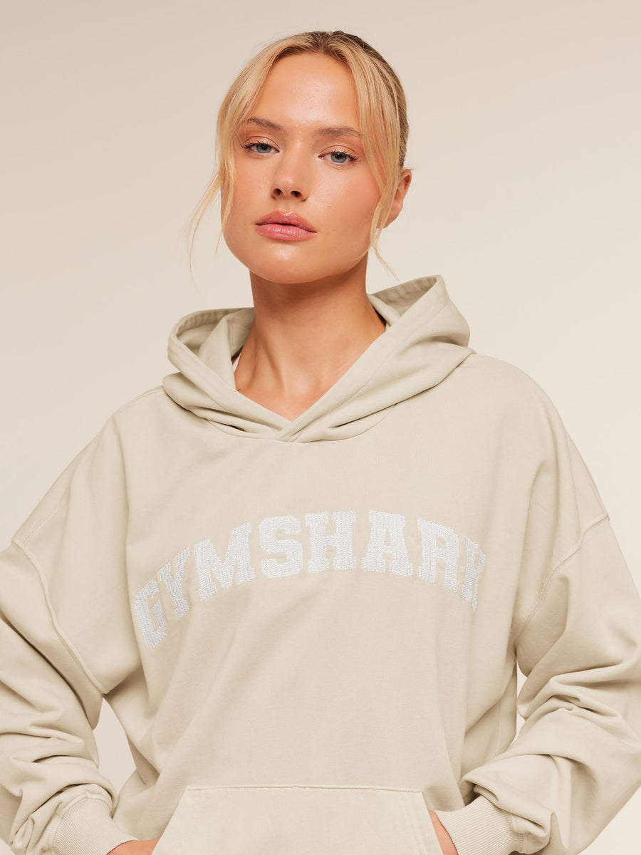 Gymshark Chainstitch Graphic Hoodie — Pebble Grey/Wash — 5