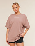 Gymshark Chainstitch Graphic Short Sleeve T-Shirt — Chestnut Pink/Wash — 1