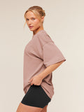 Gymshark Chainstitch Graphic Short Sleeve T-Shirt — Chestnut Pink/Wash — 3