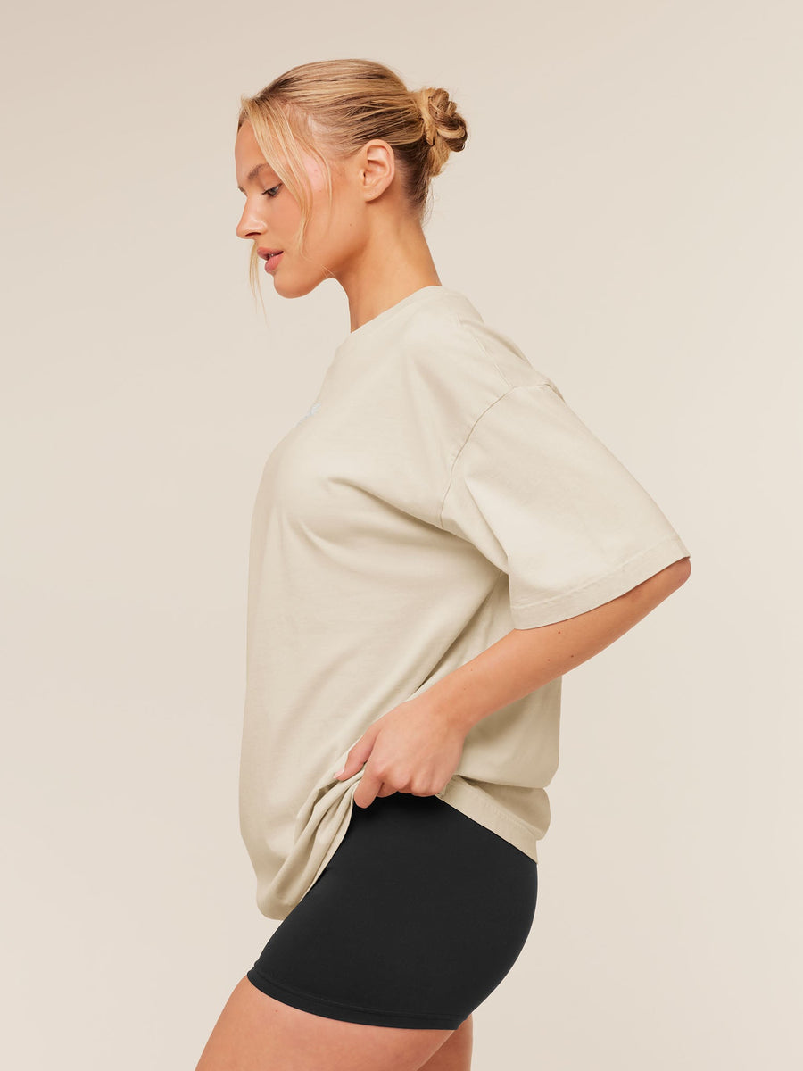 Gymshark Chainstitch Graphic Short Sleeve T-Shirt — Pebble Grey/Wash — 3