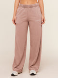 Gymshark Chainstitch Graphic Wide Leg Joggers — Chestnut Pink/Wash — 1