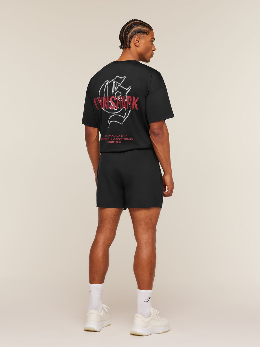 Gymshark Chrome Graphic T-Shirt — Black — 4