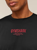 Gymshark Chrome Graphic T-Shirt — Black — 6