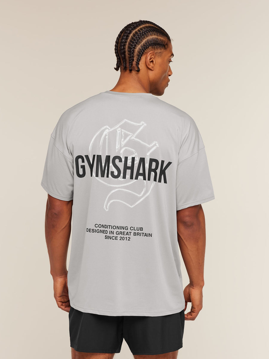 Gymshark Chrome Graphic T-Shirt — Stratus Grey — 7