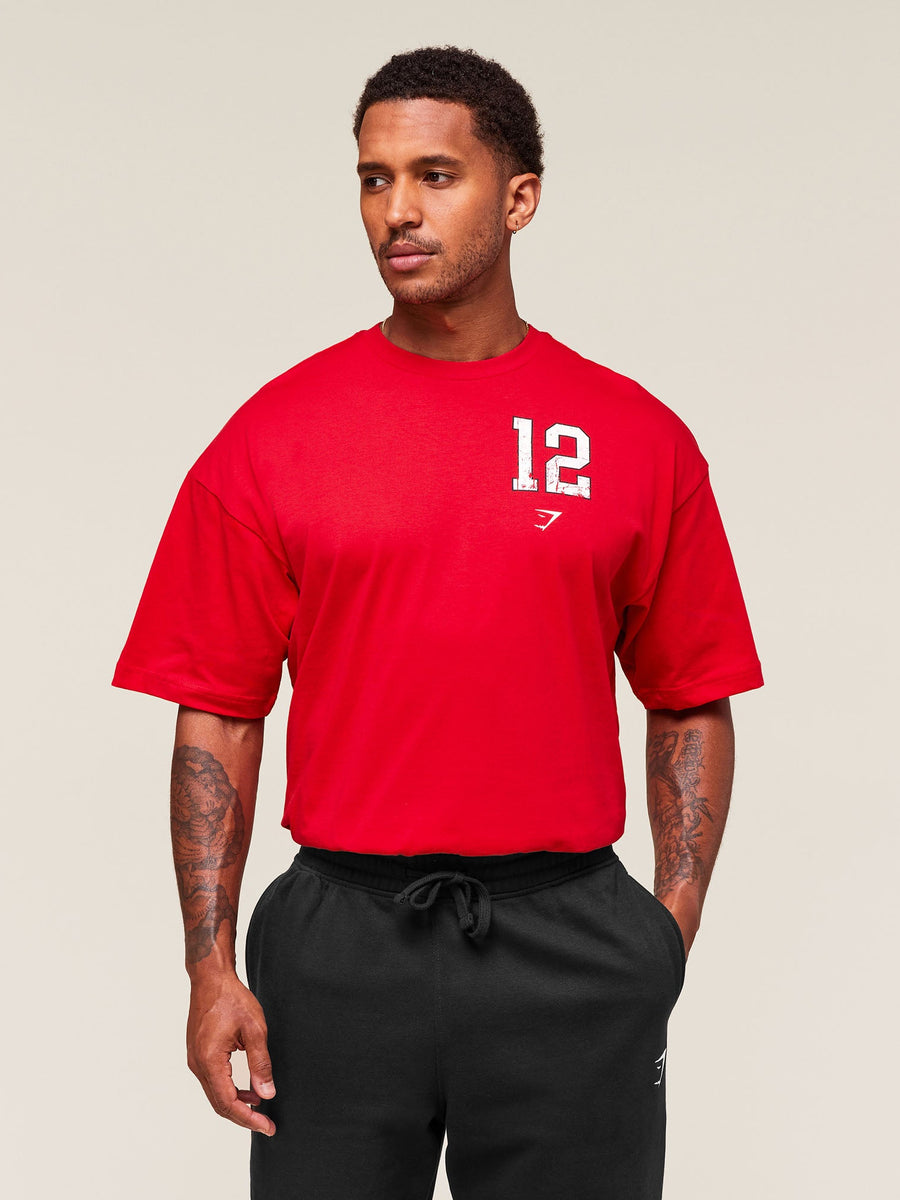 Gymshark Campus T-Shirt — Athletic Red — 2