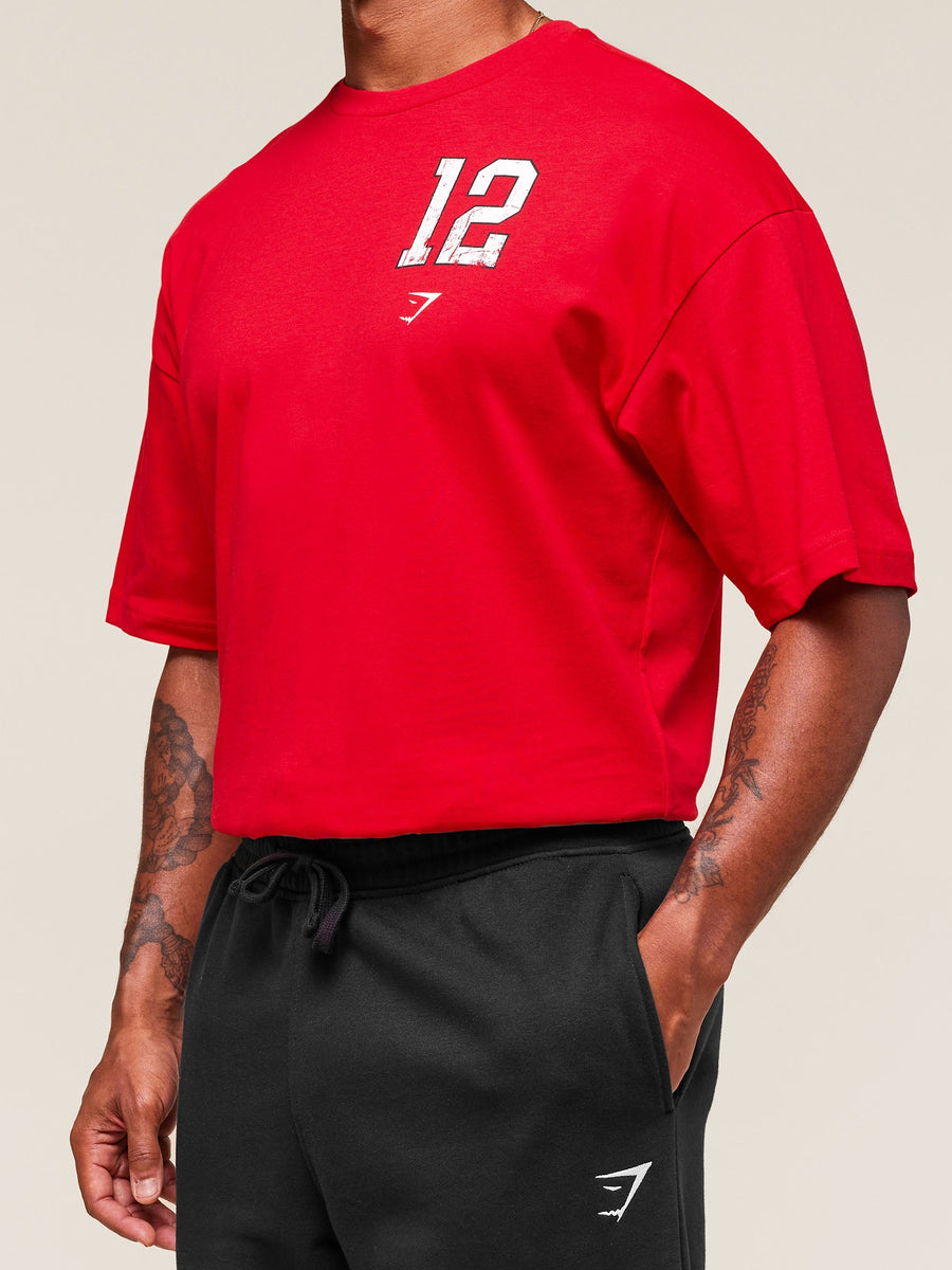 Gymshark Campus T-Shirt — Athletic Red — 3