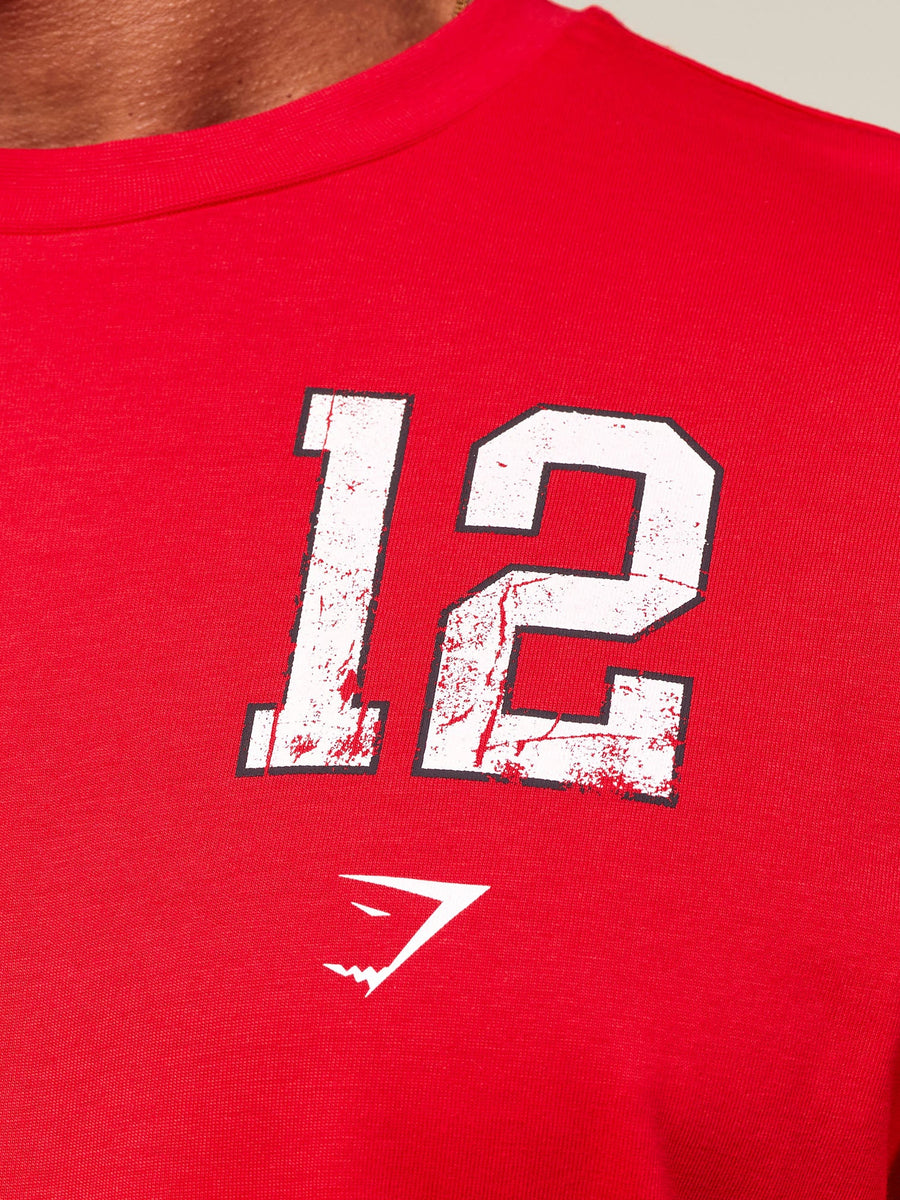 Gymshark Campus T-Shirt — Athletic Red — 5