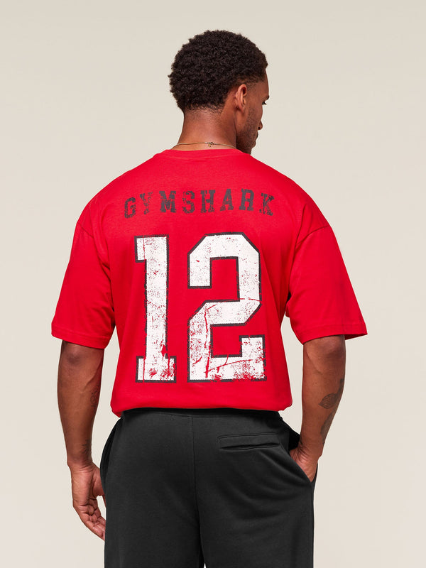 Gymshark Campus T-Shirt — Athletic Red