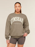 Gymshark Collegiate Graphic Crew Neck Pullover — Lifestyle Brown — 1
