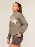 Gymshark Collegiate Graphic Crew Neck Pullover — Lifestyle Brown — 2