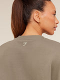 Gymshark Collegiate Graphic Crew Neck Pullover — Lifestyle Brown — 5