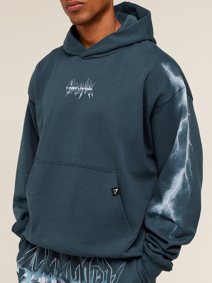 Gymshark Eagle Band Style Graphic Hoodie — GS Stealth Blue — 5