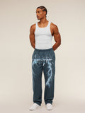 Gymshark Eagle Band Style Graphic Straight Leg Pants — GS Stealth Blue — 6