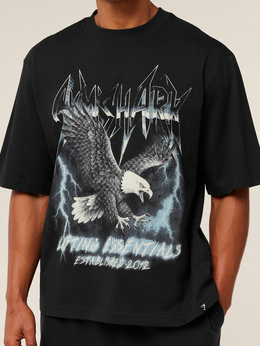 Gymshark Eagle Band Style Graphic T-Shirt — GS Black — 4