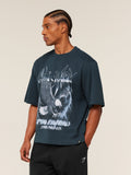 Gymshark Eagle Band Style Graphic T-Shirt — GS Stealth Blue — 3