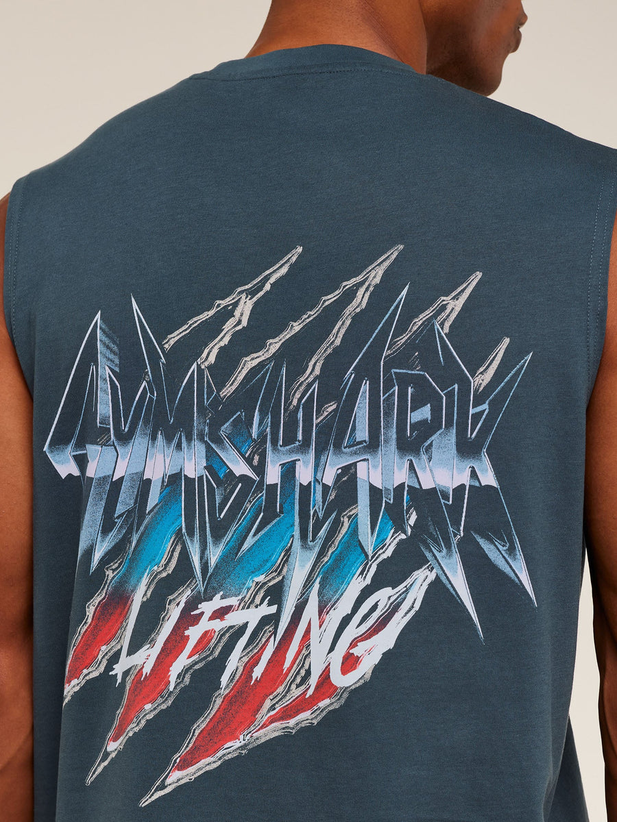 Gymshark Eagle Band Style Graphic Tank — GS Stealth Blue — 5