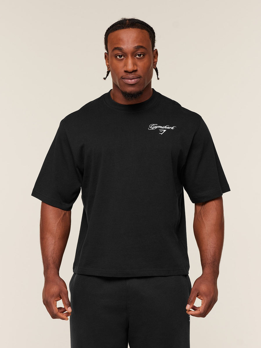 Gymshark Eagle Script Graphic T-Shirt — GS Black — 2
