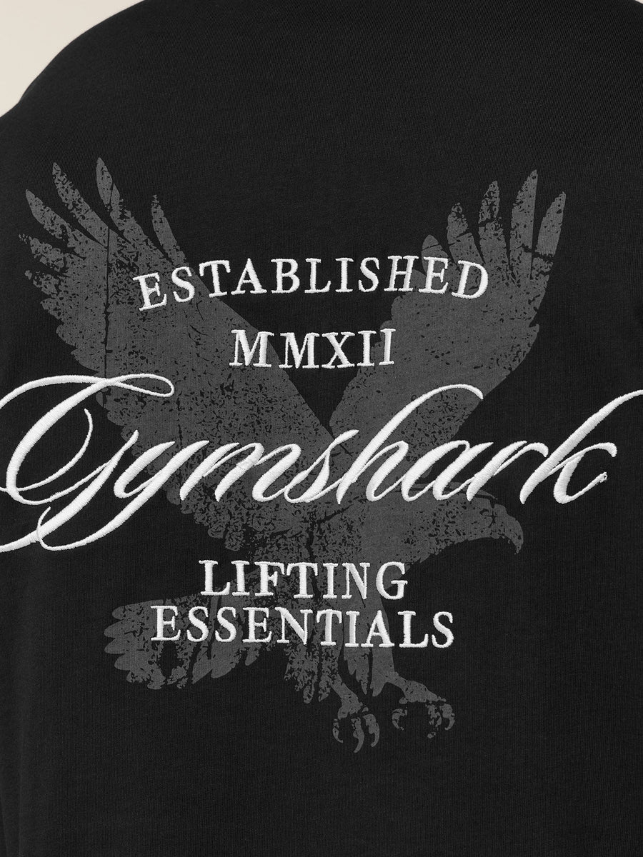 Gymshark Eagle Script Graphic T-Shirt — GS Black — 4