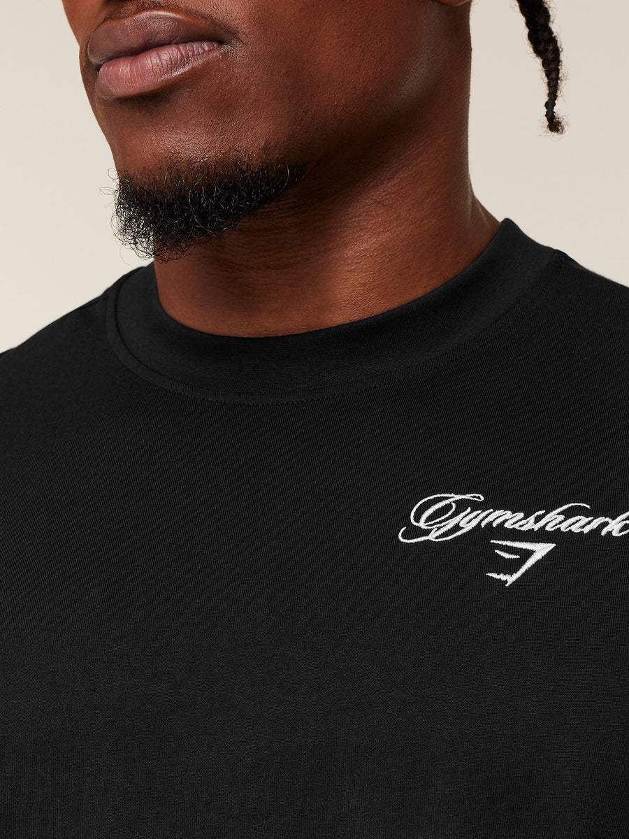 Gymshark Eagle Script Graphic T-Shirt — GS Black — 5