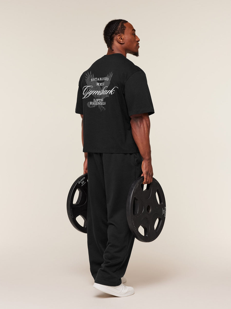 Gymshark Eagle Script Graphic T-Shirt — GS Black — 6