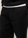 Gymshark Embossed Straight Leg Joggers — Black — 4