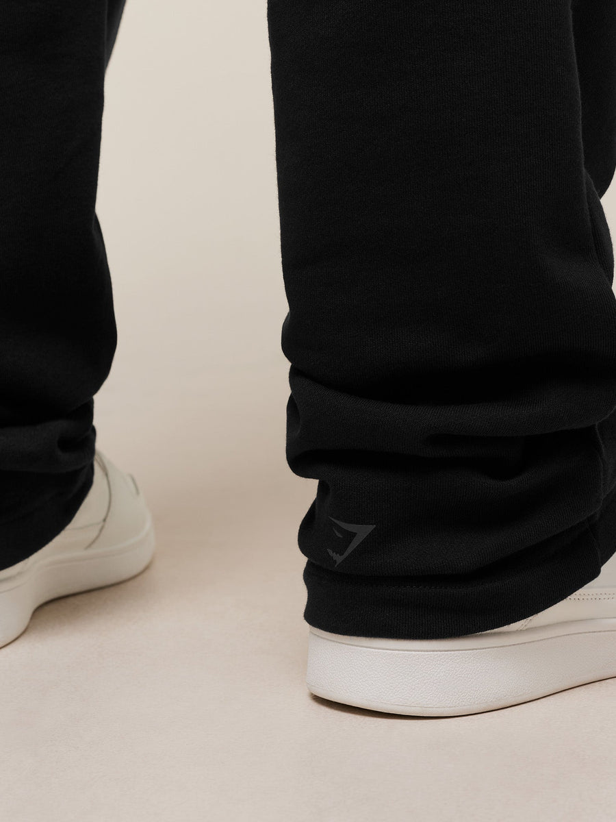 Gymshark Embossed Straight Leg Joggers — Black — 5