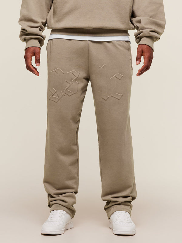 Gymshark Embossed Straight Leg Joggers — Lifestyle Brown