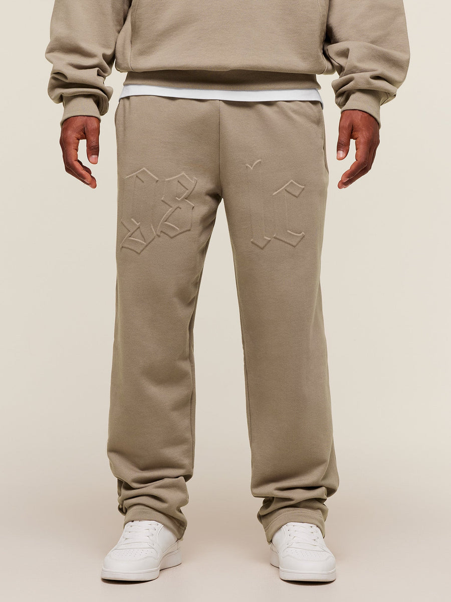 Gymshark Embossed Straight Leg Joggers — Lifestyle Brown — 1