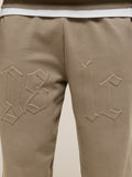 Gymshark Embossed Straight Leg Joggers — Lifestyle Brown — 4