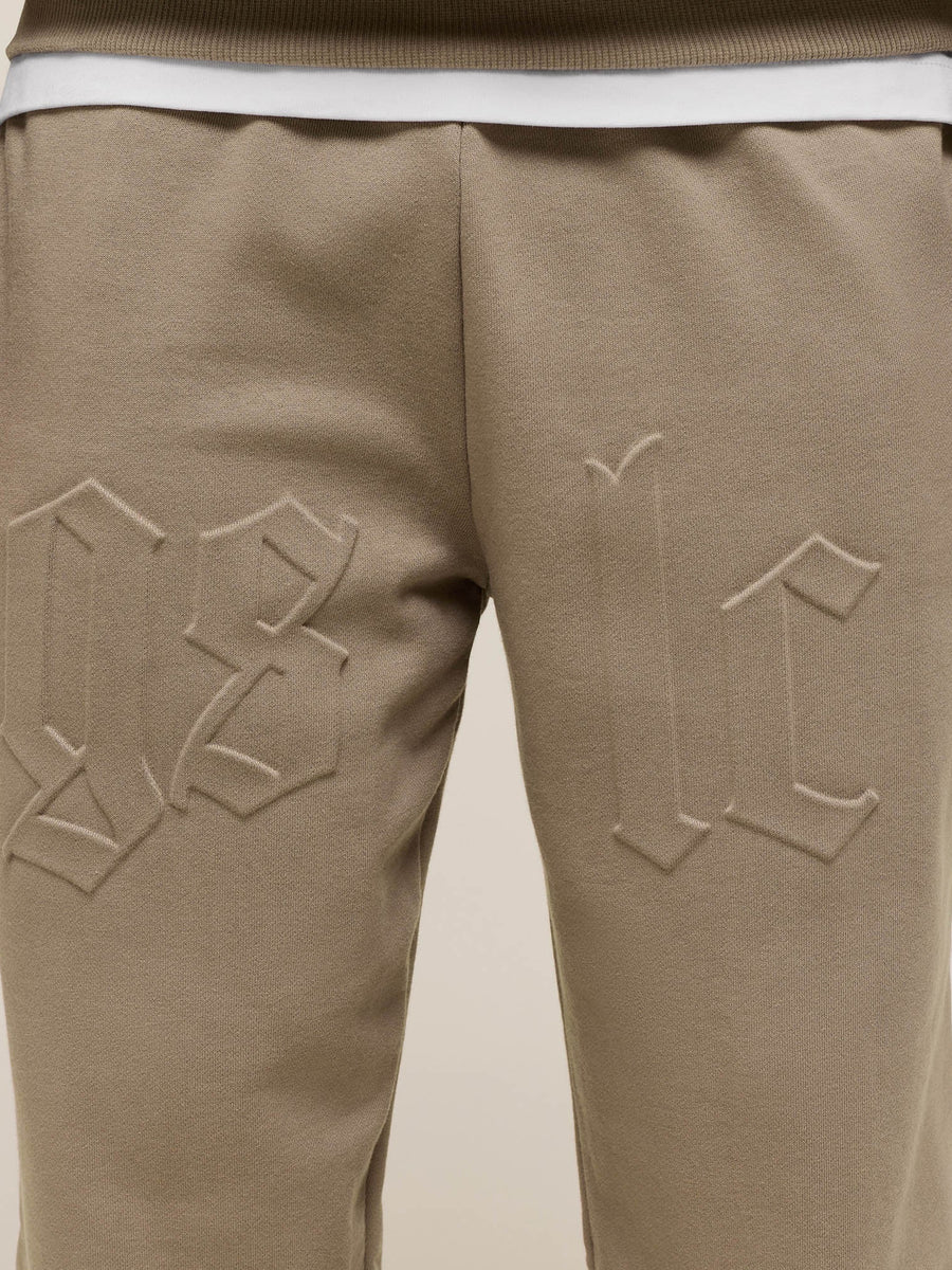 Gymshark Embossed Straight Leg Joggers — Lifestyle Brown — 4