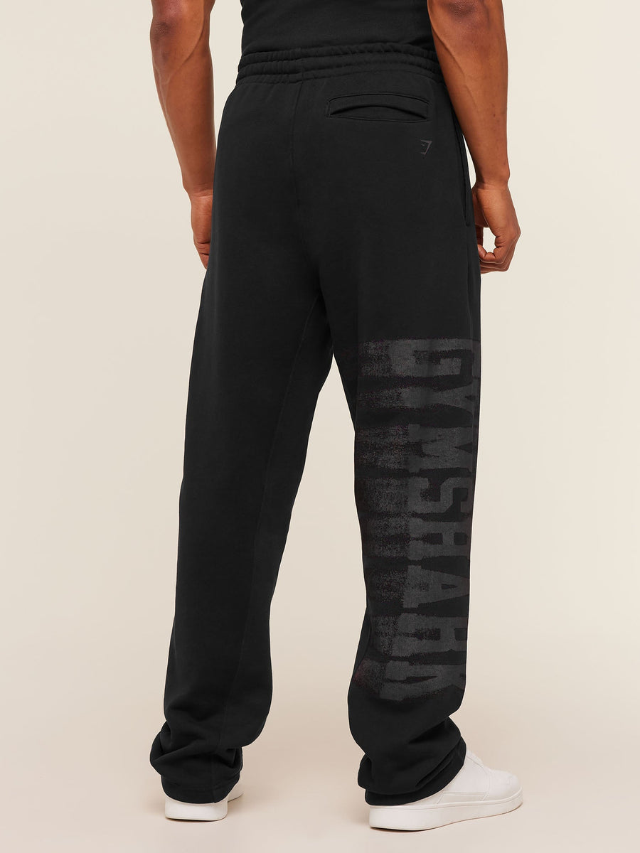 Gymshark Fade Graphic Straight Leg Pant — Black — 2