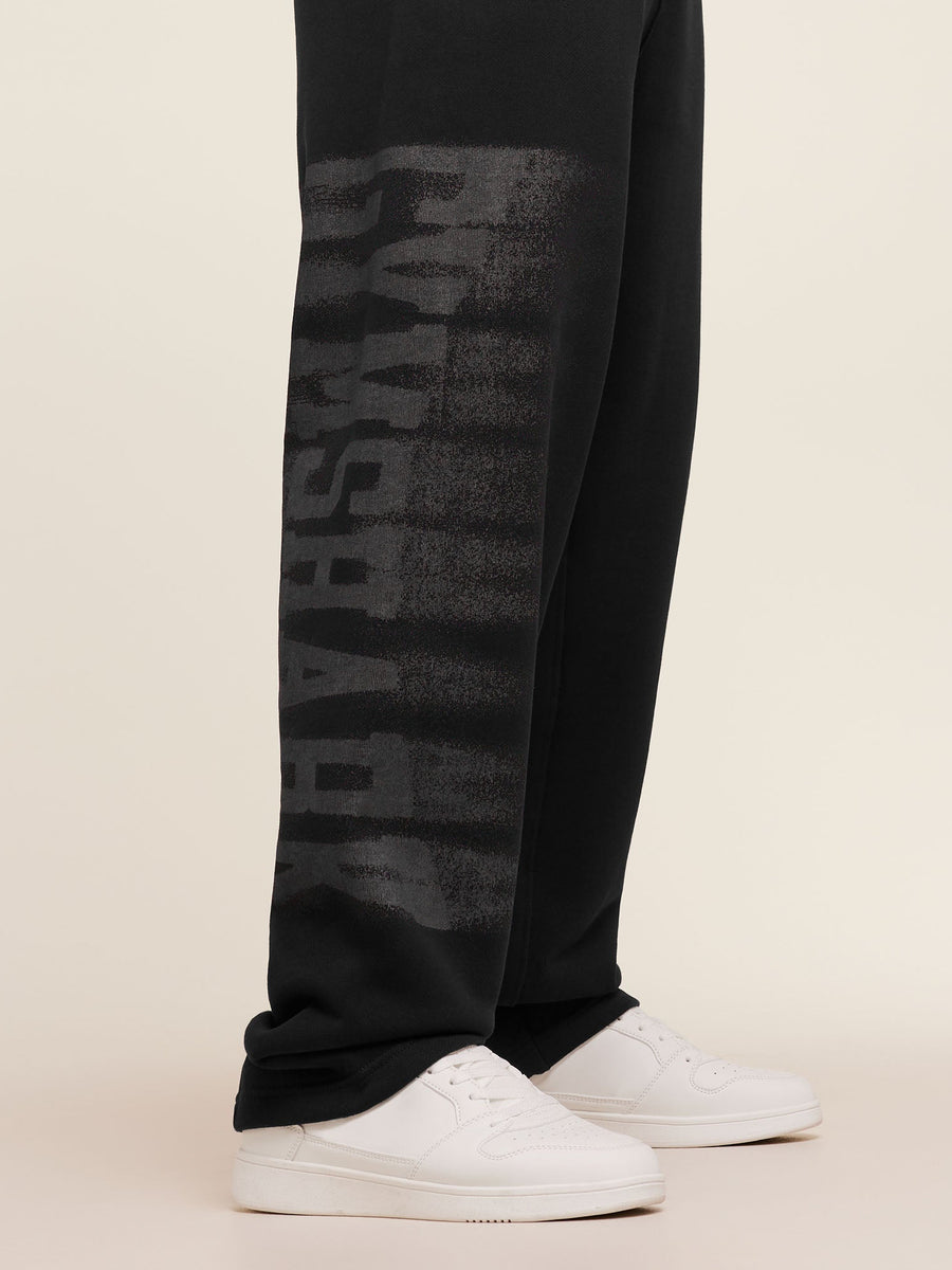 Gymshark Fade Graphic Straight Leg Pant — Black — 7
