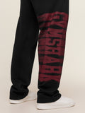Gymshark Fade Graphic Straight Leg Pant — Black/Sets Red — 4