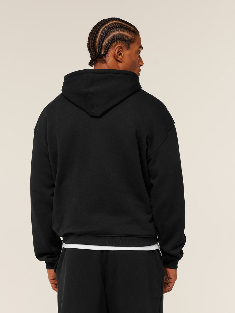 Gymshark Fade Graphic Zip Through Hoodie — Black — 2