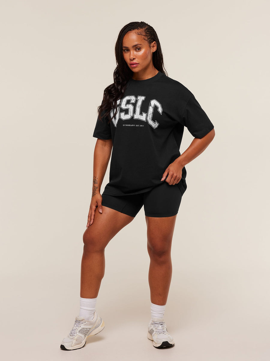 Gymshark GSLC Lifting Club Short Sleeve T-Shirt — Black — 6