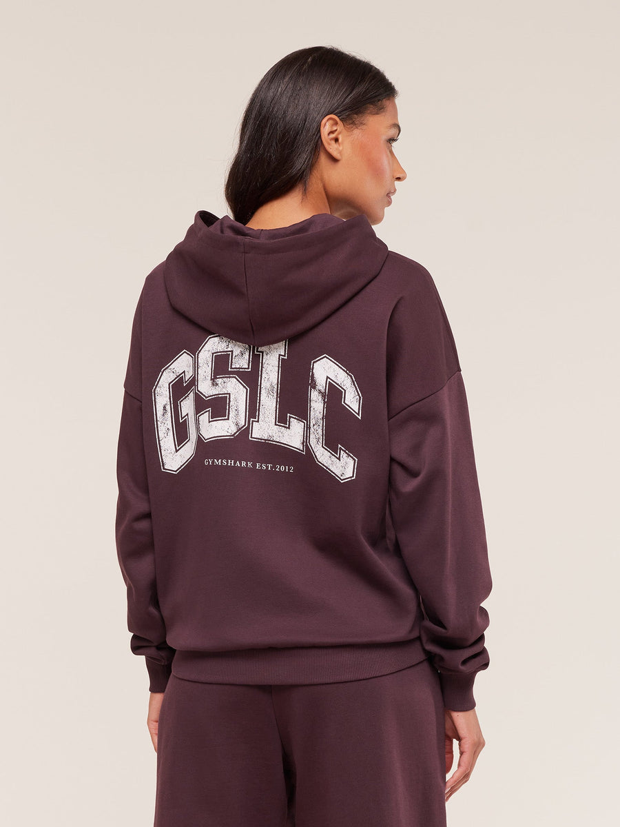 Gymshark GSLC Graphic Zip Up Hoodie — Cherry Purple — 2