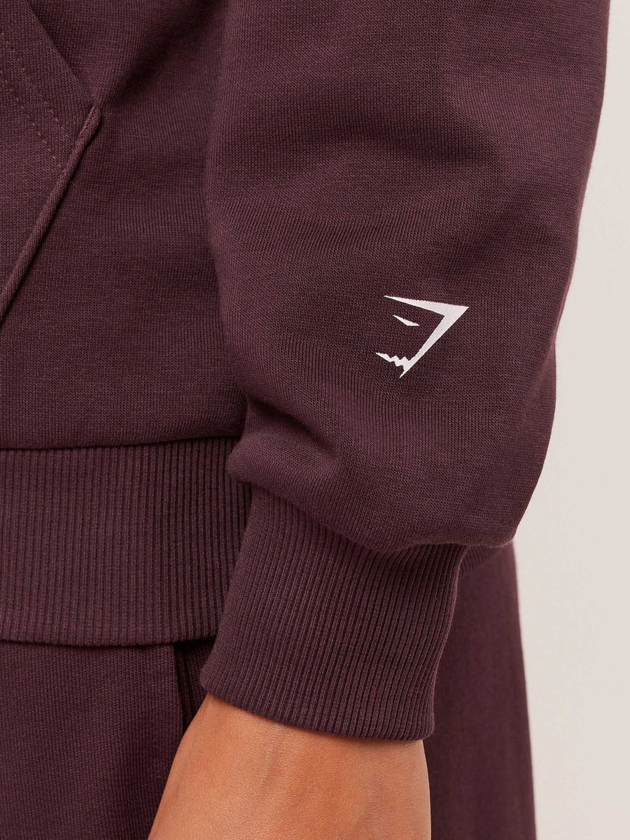 Gymshark GSLC Graphic Zip Up Hoodie — Cherry Purple — 6