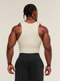 Gymshark GSLC Ribbed Tank — Oat White — 2