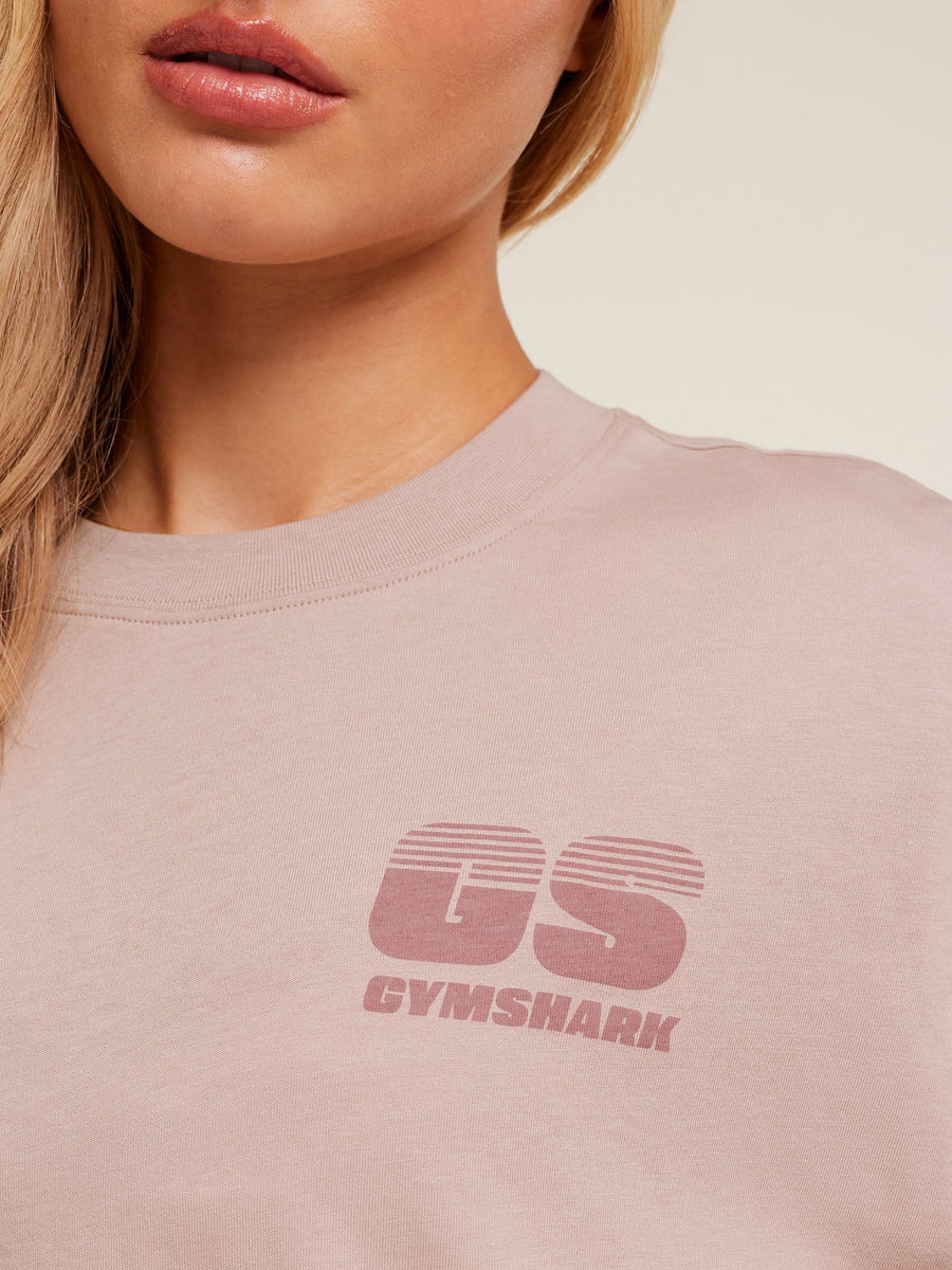 Gymshark GS Lifestyle T-Shirt — Muted Pink — 6
