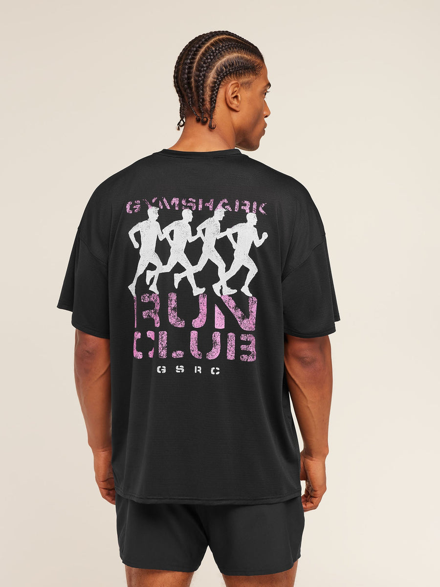 Gymshark GSRC Stencil Graphic T-Shirt — Black — 1
