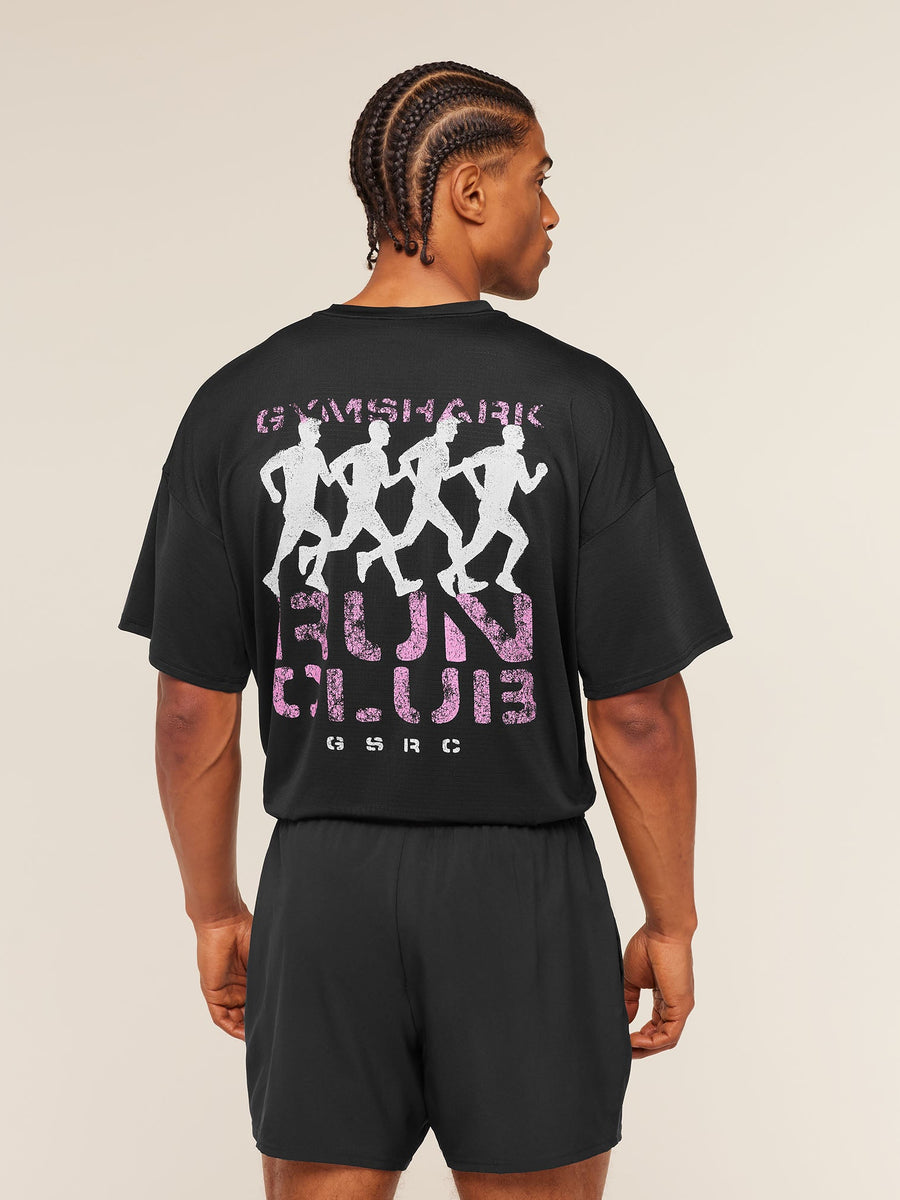Gymshark GSRC Stencil Graphic T-Shirt — Black — 4