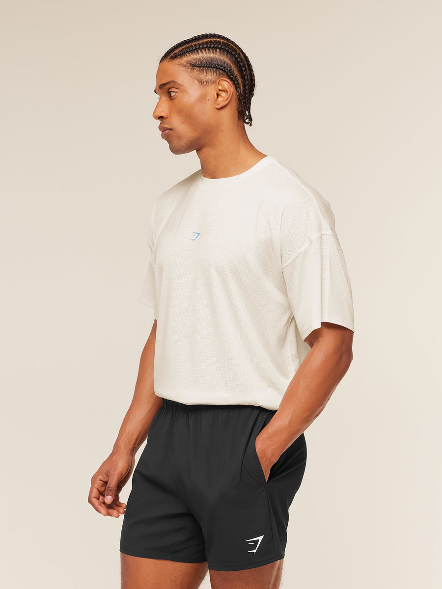 Gymshark GSRC Stencil Graphic T-Shirt — Soft White — 3