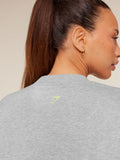 Gymshark Glutey Calls Graphic Sweatshirt — Light Grey Core Marl — 6