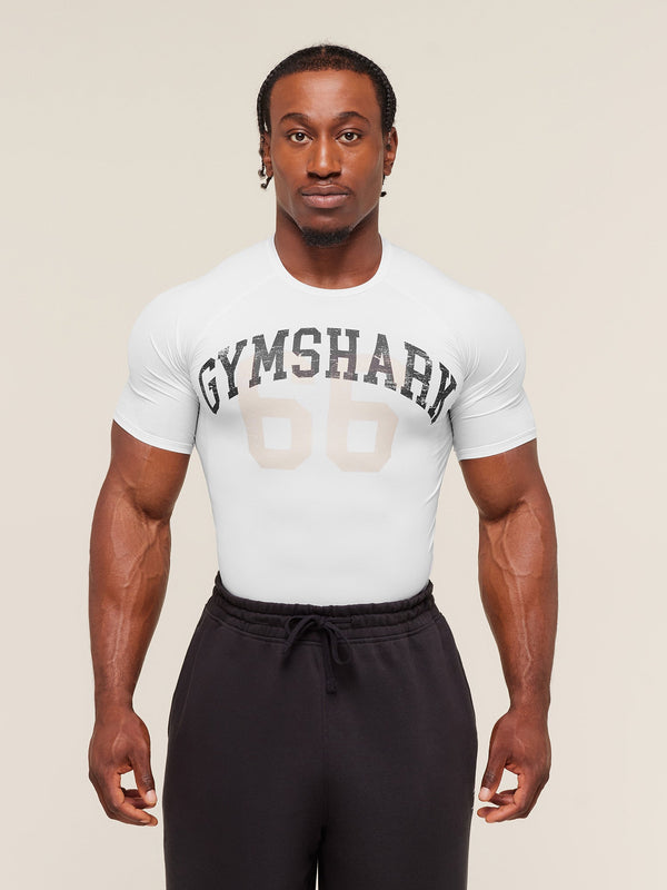 Gymshark Graphic Baselayer T-Shirt — White